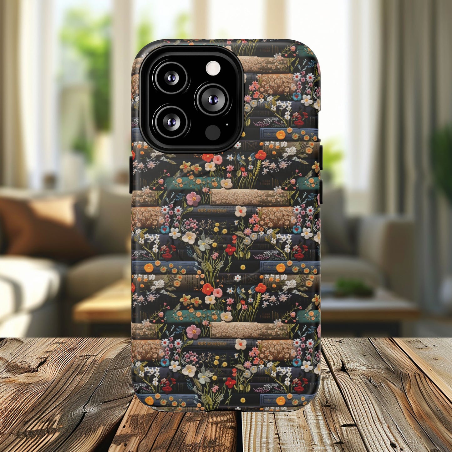 Floral Library Dreams Tough iPhone Magnetic Cases, Stylish Protective Cover, Customizable Gift for Nature Lovers, Festive Accessory for iPhone
