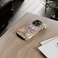 Personalized Lotus Floral Stained Glass Effect Tough Phone Case