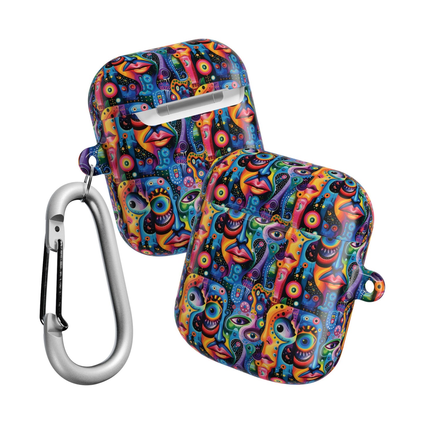 Psychedelic Visions Colorful Artistic AirPod Case - Unique Design for Music Lovers