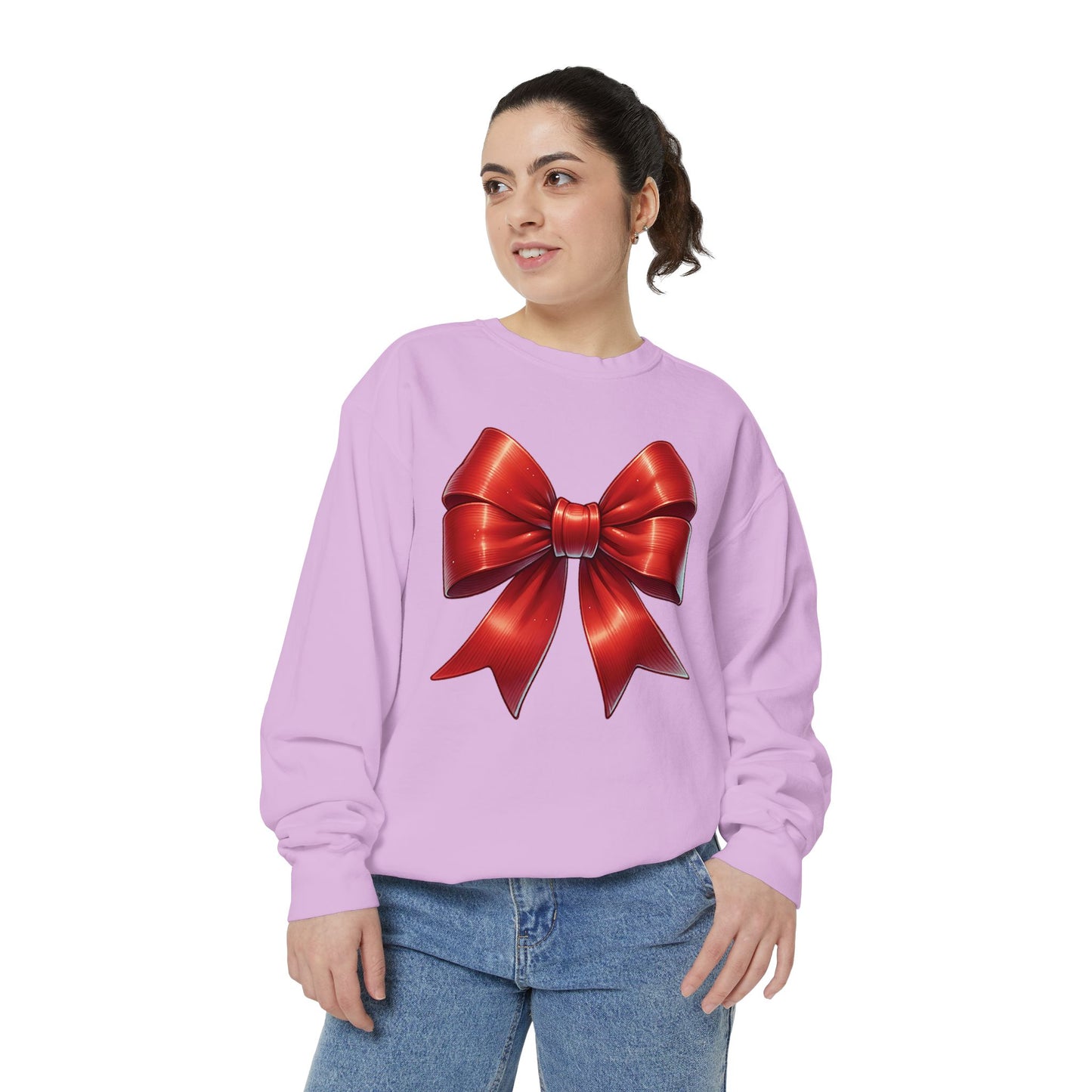 Bow Charm Valentines Unisex Comfort Colors Garment-Dyed Sweatshirt