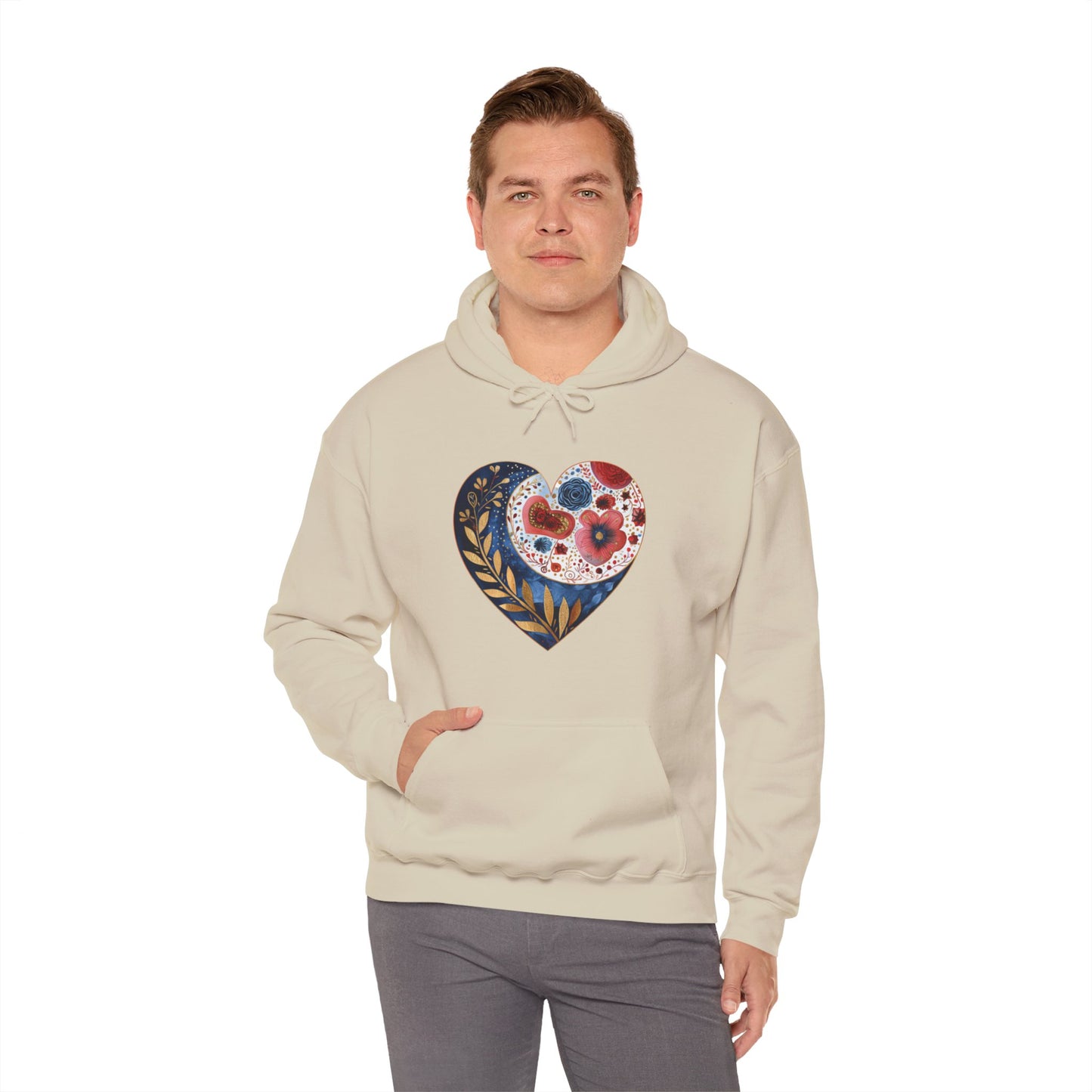 Floral Heart Unisex Heavy Blend™ Hooded Sweatshirt