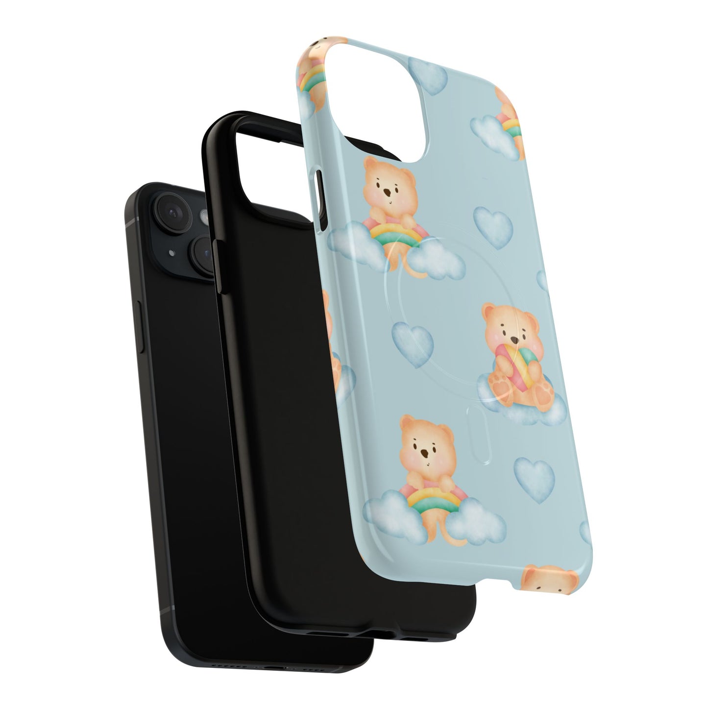 Cute Bear Magnetic iPhone Case, Kid-Friendly iPhone Cover, Stylish Cell Accessory, Gift for Kids, Durable Design for Any Occasion
