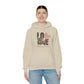 Love Floral Sweatshirt - Unisex Heavy Blend™ Hooded Pullover for Comfort and Style