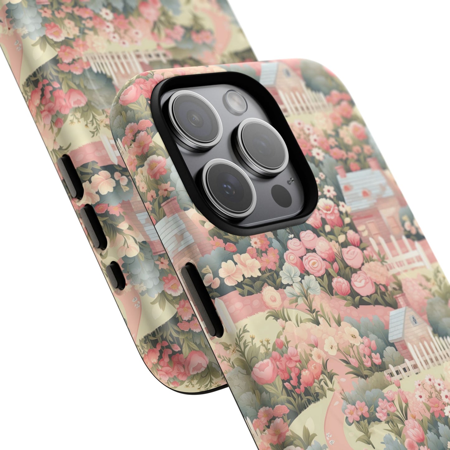 Pastel Garden Haven Tough iPhone Magnetic Case, Durable Protection, Flower Design, Gift for Her, Birthday, ,Phone Accessory, Spring Decor