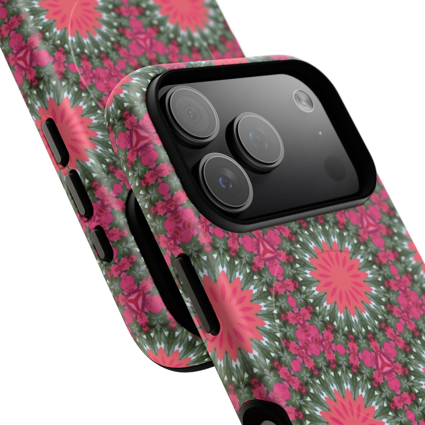 Floral KaleidoBloom iPhone Case, Tough Magnetic Cases, Floral iPhone Cover, Stylish Tech Accessory, Durable Design, Vibrant Gift Idea