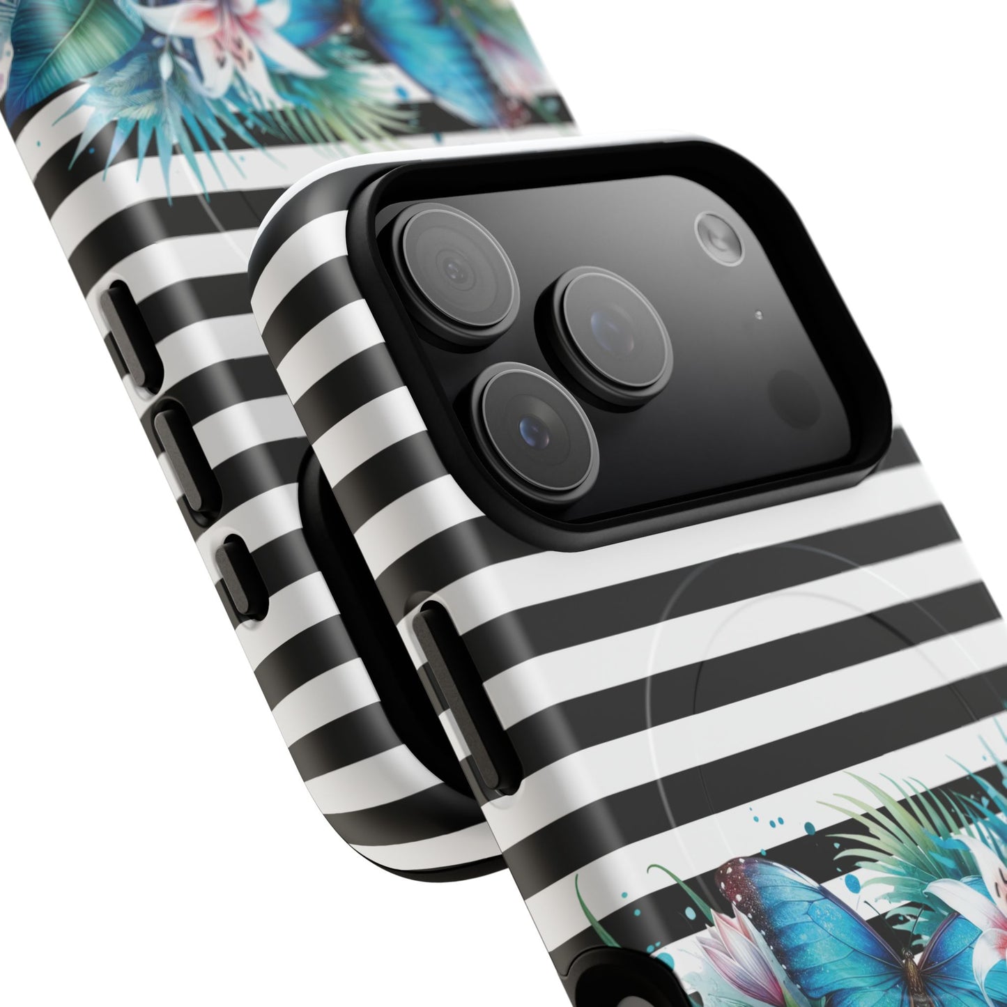 Wings of Wonder Tough iPhone Magnetic Case, Stylish Protection, Durable iPhone Cover, Butterfly Design Gift, Floral Case,Trendy Tech Accessory.