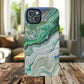 Marbled Tough iPhone Case, Magnetic Protector, Stylish Tech Accessory, Durable iPhone Cover, Unique Gift Idea