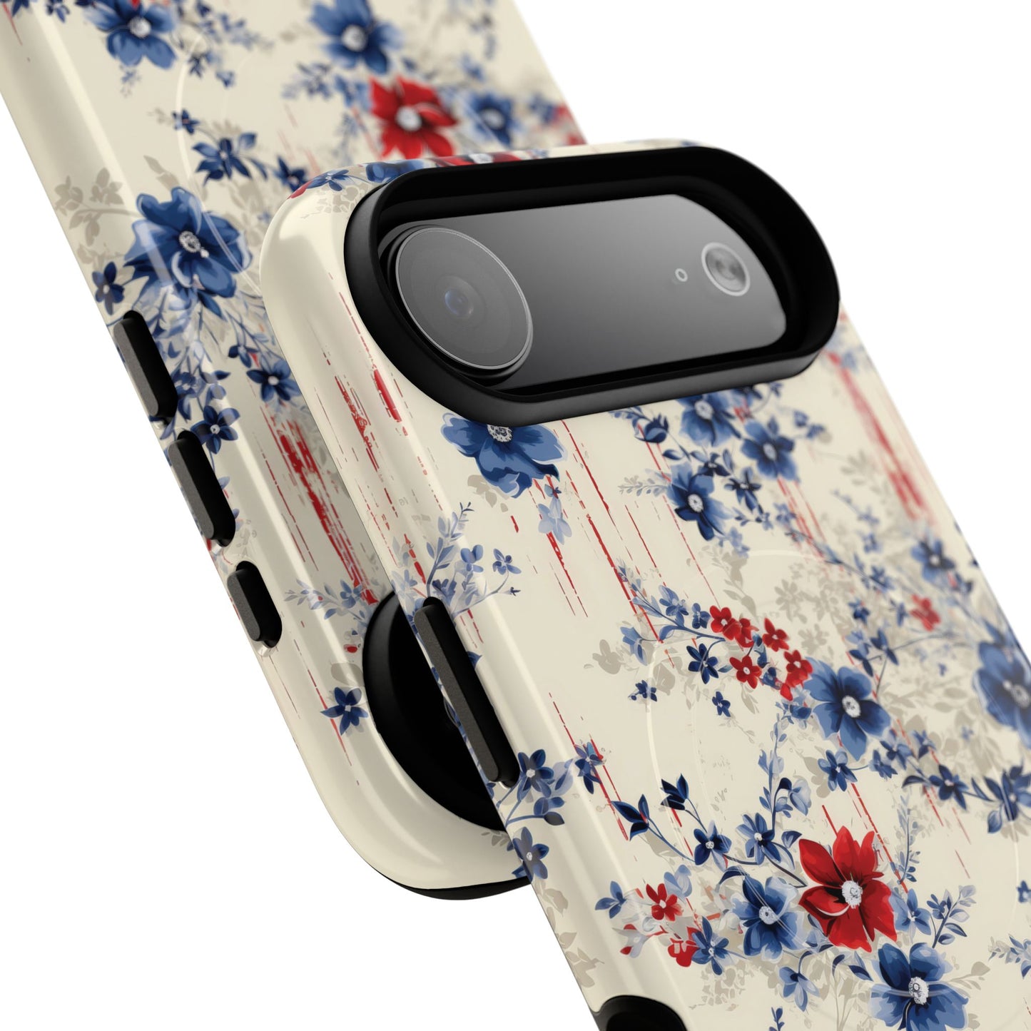 Americana Blossom Drift Tough Magnetic iPhone Case - Durable, Chic, Personalized for Floral Lovers, Gift for Her, Spring Style, iPhone Accessories