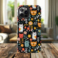 Whimsical Feline Garden iPhone and Samsung Tough Phone Cases,
