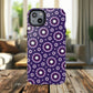 Violet Nova Bloom Stylish Tough Magnetic iPhone Case, Purple Floral iPhone Cover, Durable Cell iPhone Protector, Gift for Her, Mother's Gift