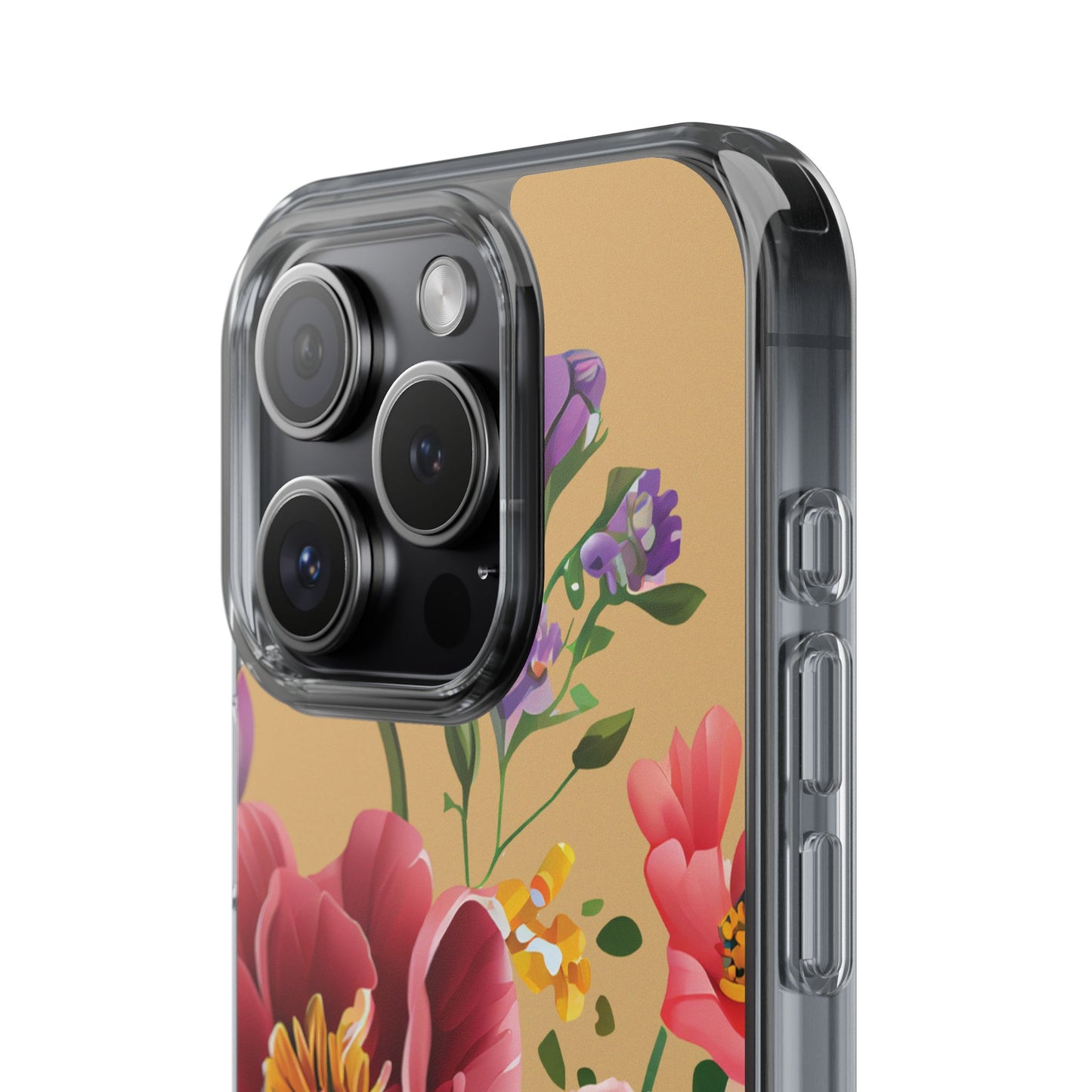 Clear Floral Bible Verse Phone Case — "Let Your Light Shine" (Matthew 5:16) for iPhone and Samsung Cases.