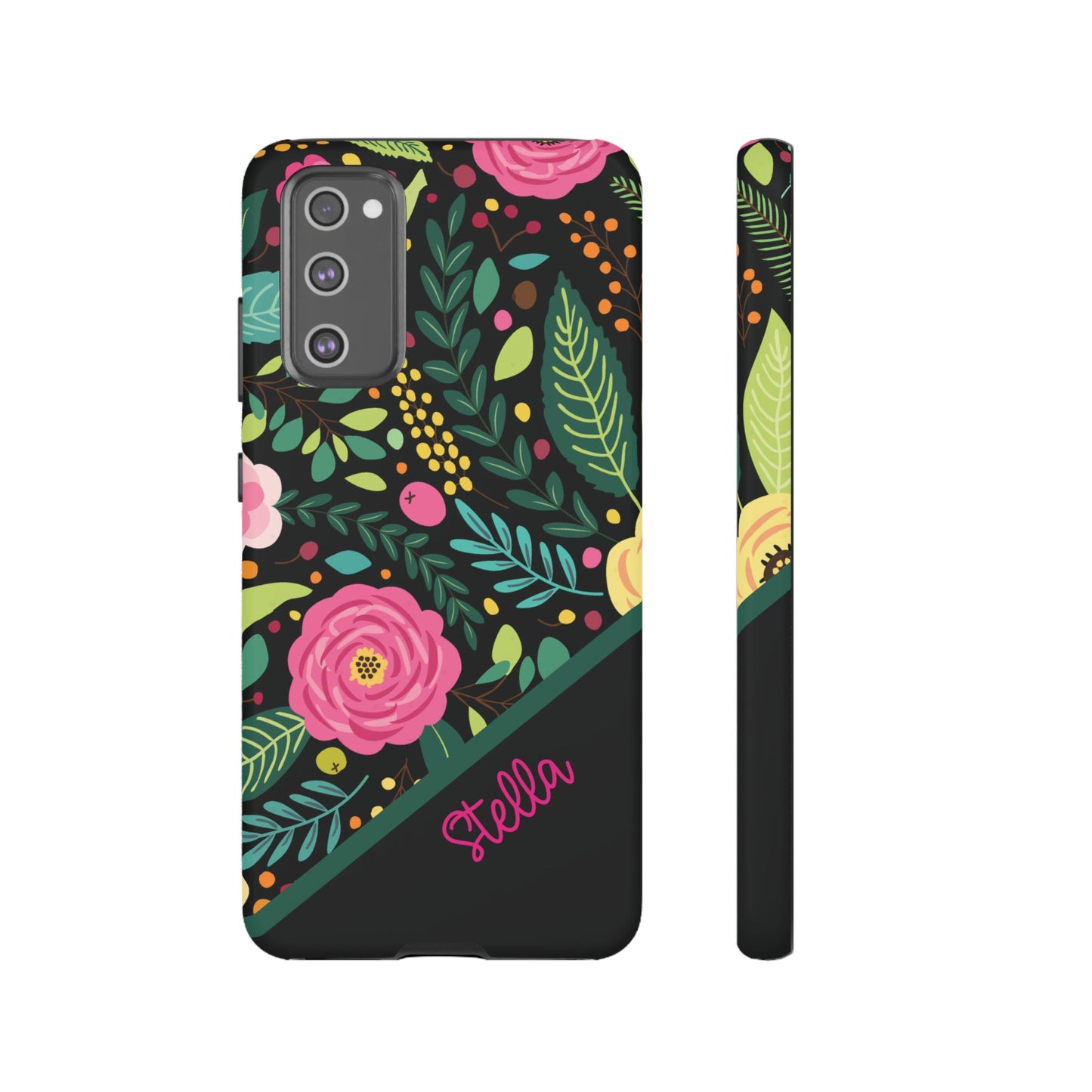 Personalized Floral Fantasy Samsung and Google Pixal Phone Case – Personalized Tough Cases with Colorful Garden Design