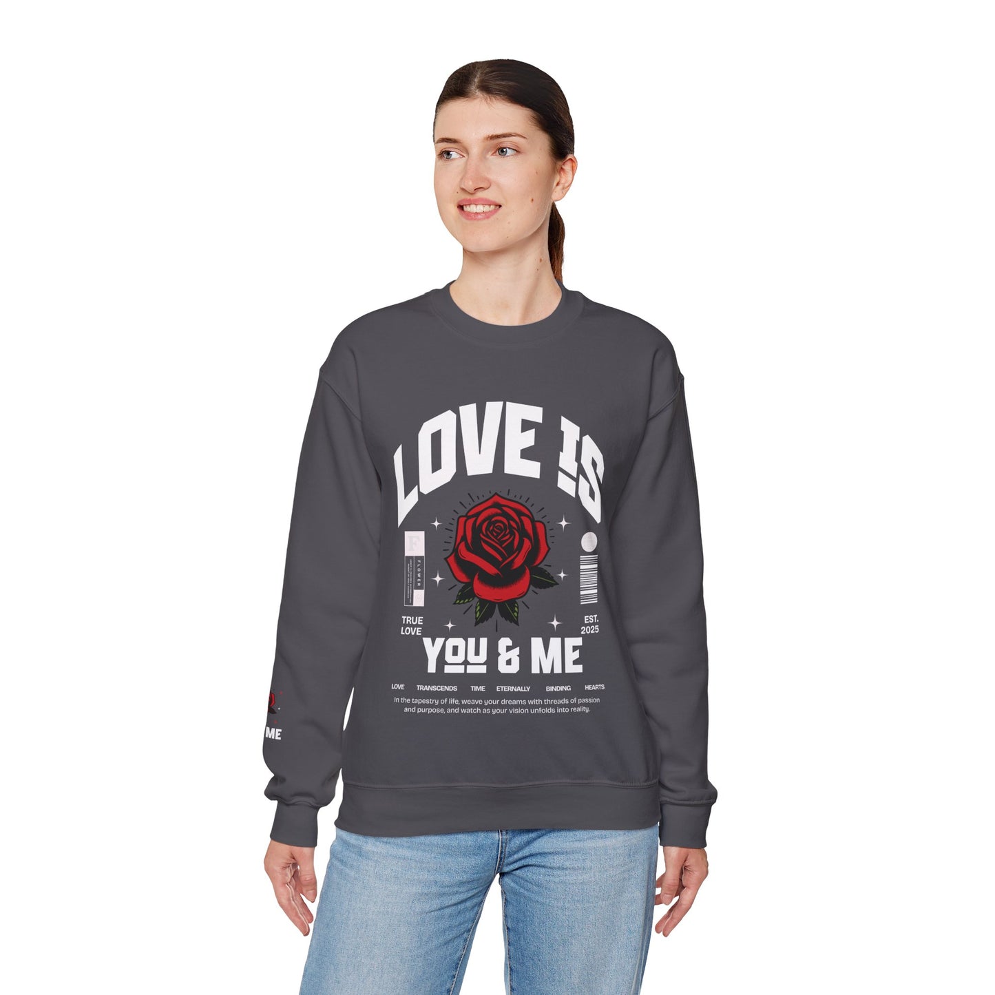 Love is ... Valentines Unisex Heavy Blend™ Crewneck Sweatshirt.