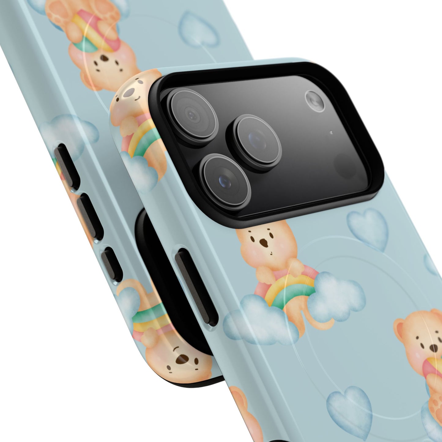 Cute Bear Magnetic iPhone Case, Kid-Friendly iPhone Cover, Stylish Cell Accessory, Gift for Kids, Durable Design for Any Occasion