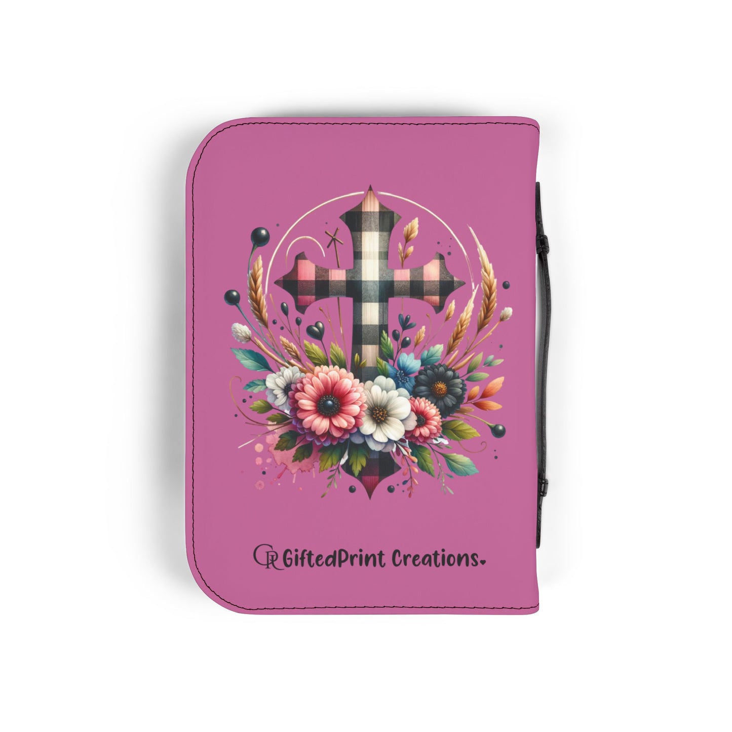 Personalized Floral Cross Bible Cover - Trust in the Lord Design| Baptism | Christening | Anniversary | Birthday Gifts.