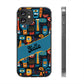 Phone Case — Colorful Abstract Faces Clear Impact-Resistant Case