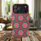 Floral KaleidoBloom iPhone Case, Tough Magnetic Cases, Floral iPhone Cover, Stylish Tech Accessory, Durable Design, Vibrant Gift Idea