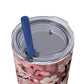 Cherry Blossom Skinny Tumbler with Straw - 20oz Floral Drinkware