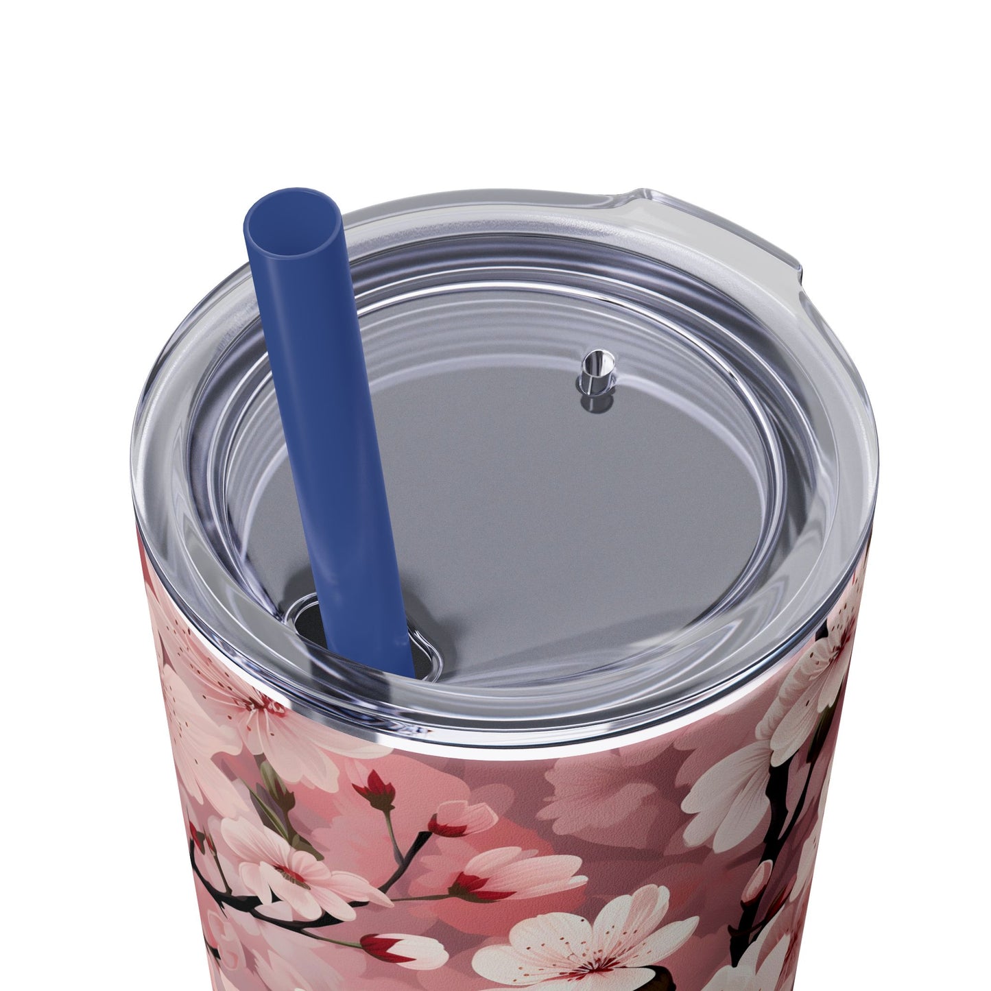 Cherry Blossom Skinny Tumbler with Straw - 20oz Floral Drinkware