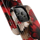 Crimson Noir Tough iPhone Magnetic Cases, Tough iPhone Protector, Stylish Floral Design, Gift for Her, Floral Accessories