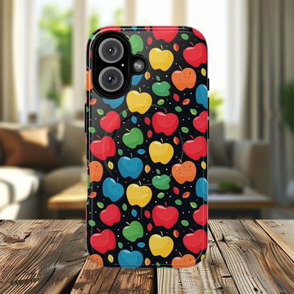 Apple Orchard Pop Magnetic iPhone Case, Tough iPhone Cover, Fun Cell iPhone Accessory, Gift for Kids, Gift for Teachers, Vibrant Tech Protection