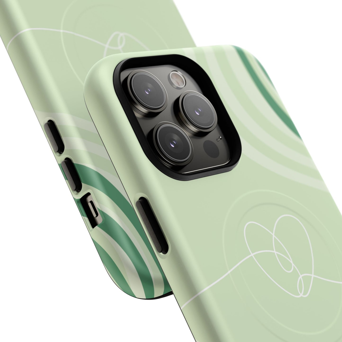 Loving Lines Tough iPhone Magnetic Cases, Eco-Friendly Gift, Birthday Present, iPhone 14, iPhone 15, iPhone 16, Pro, Pro Max, Plus MagSafe Protection Case.