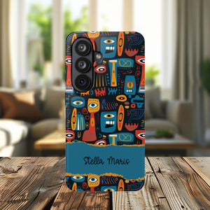 Personalized Colorful Abstract Faces Clear Impact-Resistant Case