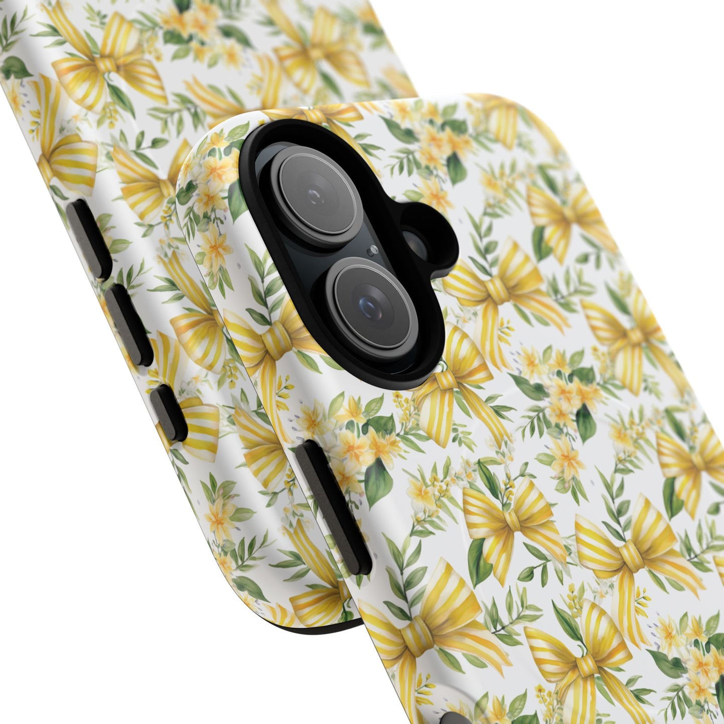 Sunshine Coquette Bows Tough Magnetic iPhone Case, Durable iPhone Cover, Girly Tech Accessory, Nature-Inspired Gift for Her, Spring Decor