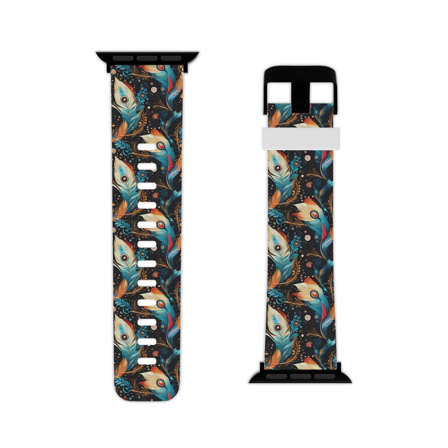 Ethereal Feathers Vibrant Apple Watch Band - Stylish & Comfortable.