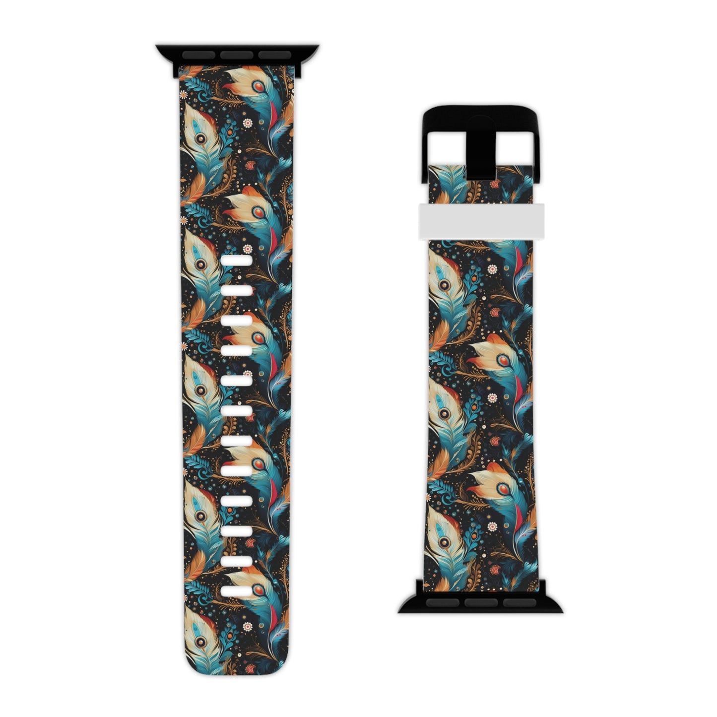 Ethereal Feathers Vibrant Apple Watch Band - Stylish & Comfortable.