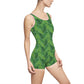 Green Tropical Bliss Women's Vintage Swimsuit (AOP)