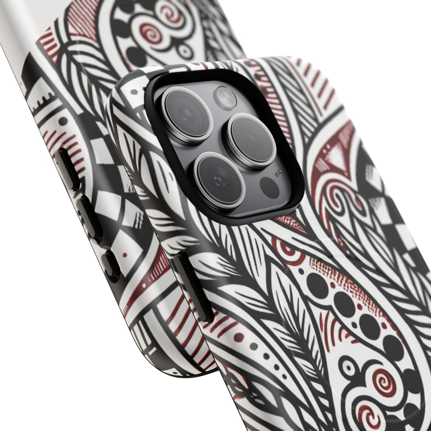 InkWhirl Fusion Stylish Tough Magnetic iPhone Case,  Unique Design, Gift for Him/Her, Trendy Accessory, Artist Collaboration, Durable Protection,Magsafe iPhone case