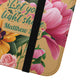 Floral Scripture Flip Case — "Let Your Light Shine" Wallet Phone Cover (Matthew 5:16)