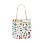 Personalized Classroom Couture Composition Book Inspired Canvas Tote Bag with Colorful Straps, Cute School Bag, Eco-Friendly Tote, Back to School Shopping Bag, Teacher Gift Idea