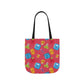 Personalized Kawaii Composition Book Inspired Canvas Tote Bag with Colorful Straps, Cute School Bag, Eco-Friendly Tote, Back to School Shopping Bag, Teacher Gift Idea