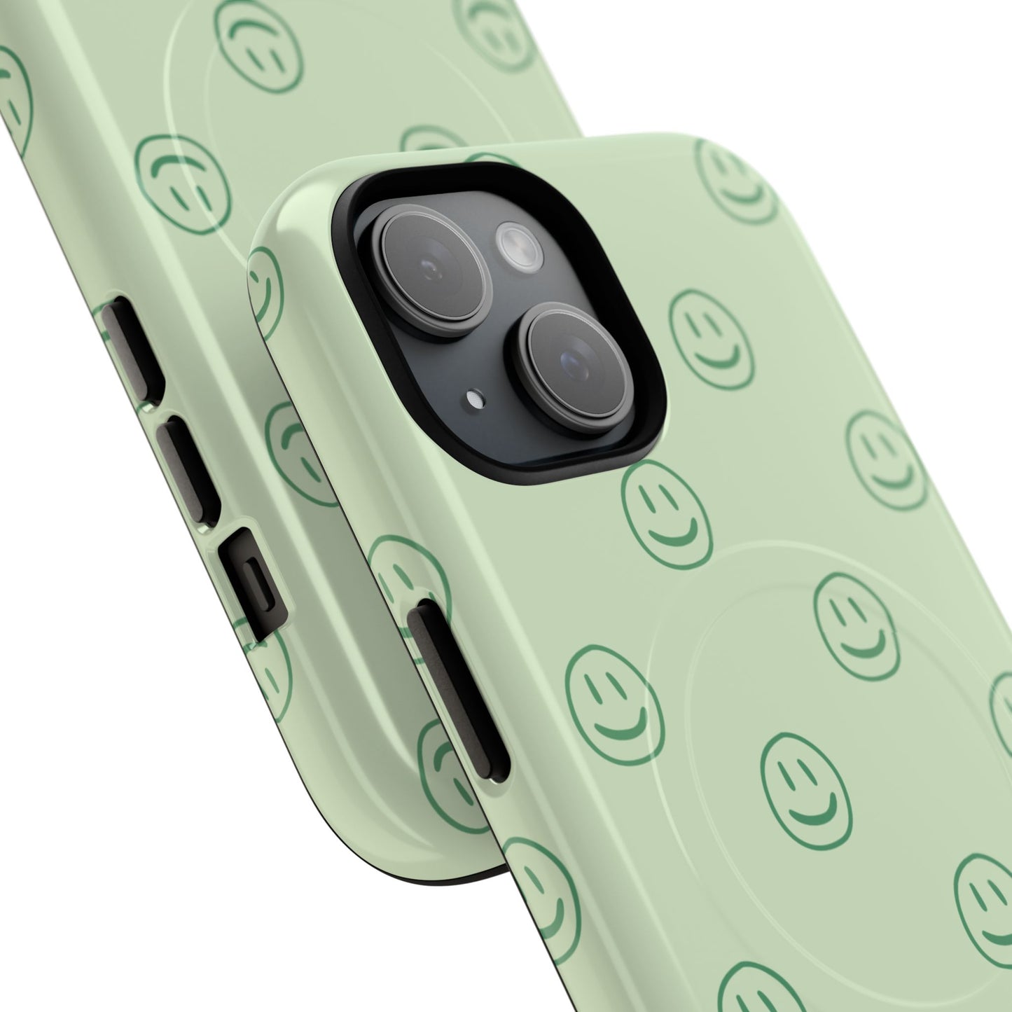 Green Smiley Face Magnetic iPhone Case