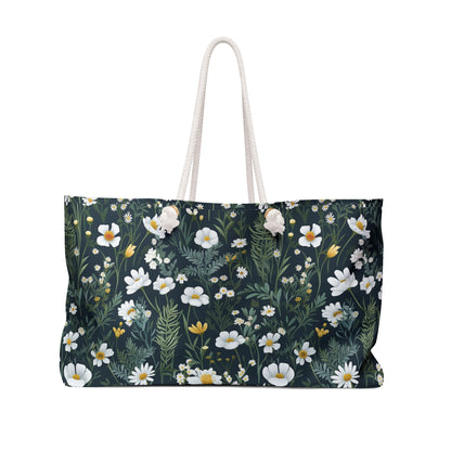 Daisy Delight Floral Weekender Bag - Perfect for Travel & Beach Days