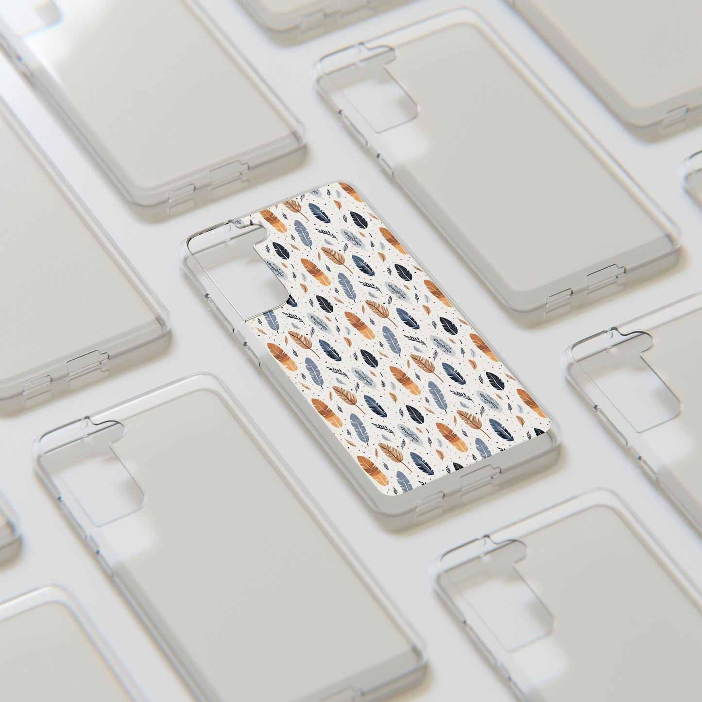 Whispering Feathers Soft iPhone, Google and Samsung Cases