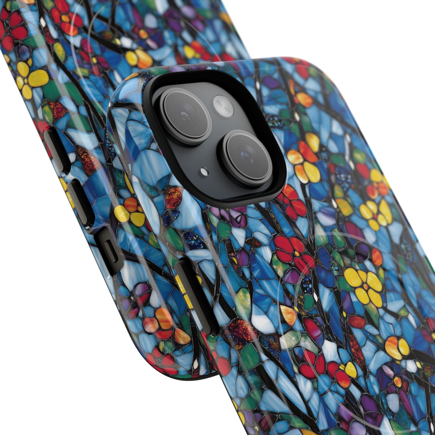 Colorful Floral Phone Case, Tough Magnetic Phone Cover, Durable Tech Accessory, Unique Gift for Her, Vibrant Smartphone Case