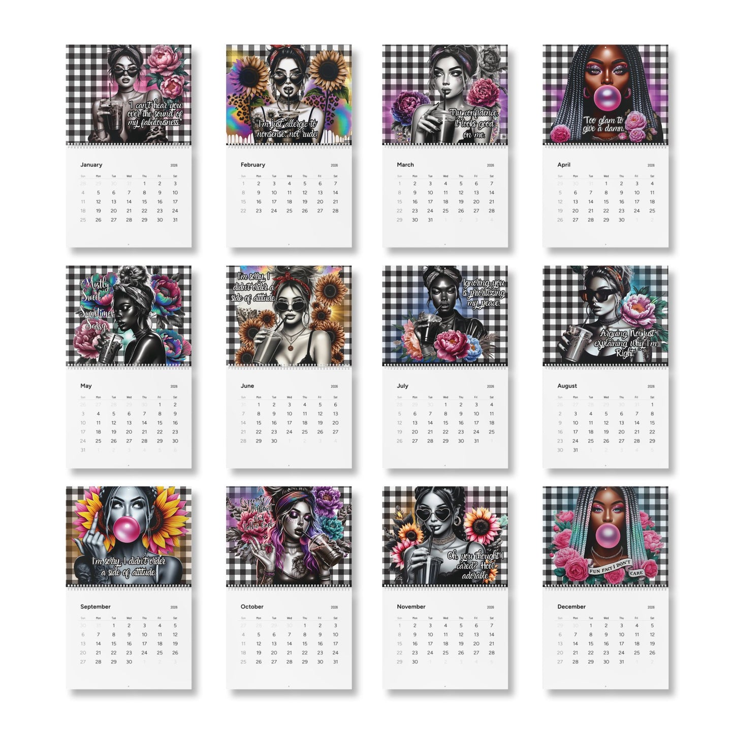 365 Days of Sass Wall Calendar — Bold & Brilliant Attitude (2026)