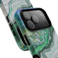 Marbled Tough iPhone Case, Magnetic Protector, Stylish Tech Accessory, Durable iPhone Cover, Unique Gift Idea