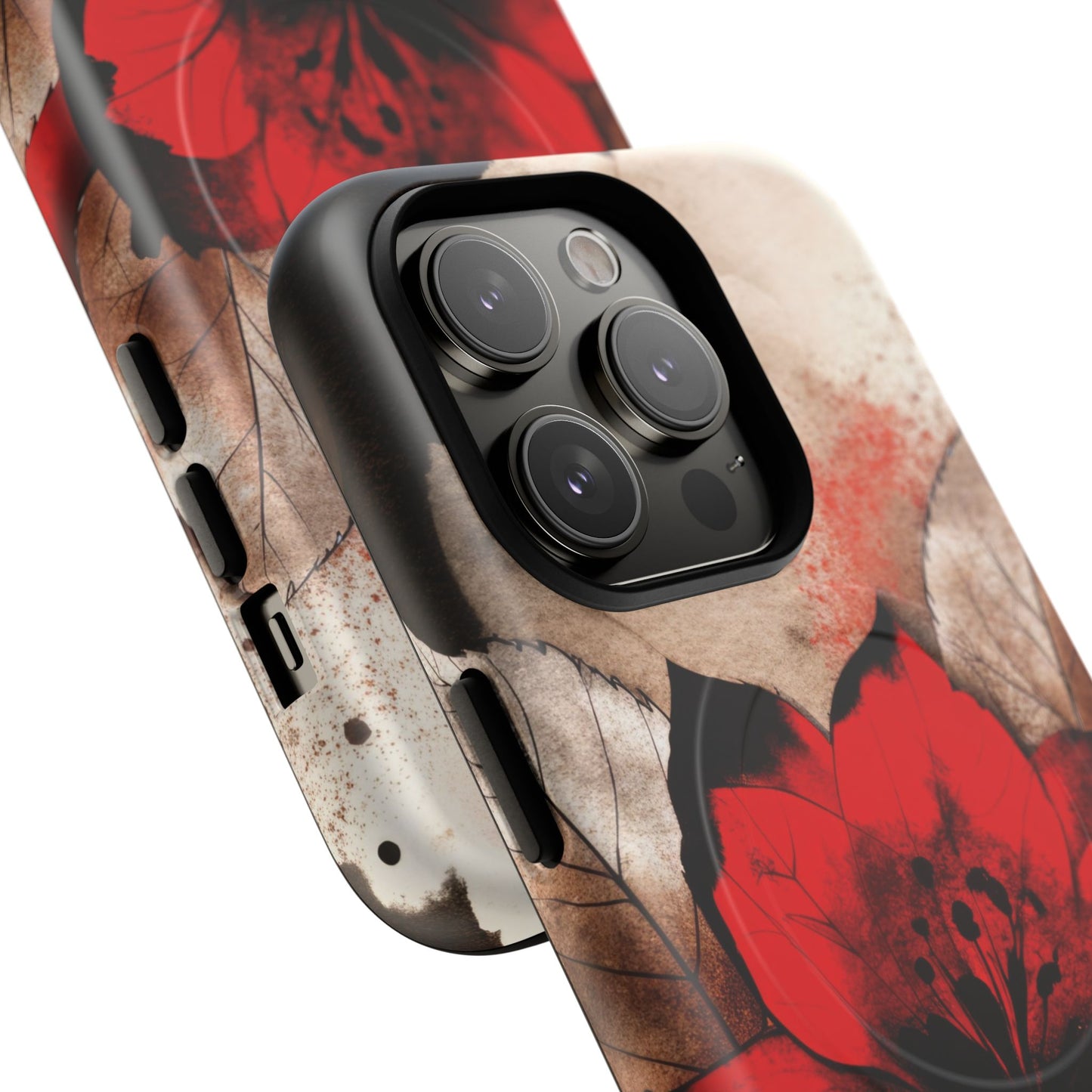 Velvet Petal Storm Tough iPhone Magnetic Cases - Stylish Protection for Your Device, Gift for Nature Lovers, Ideal for Birthdays, Holidays
