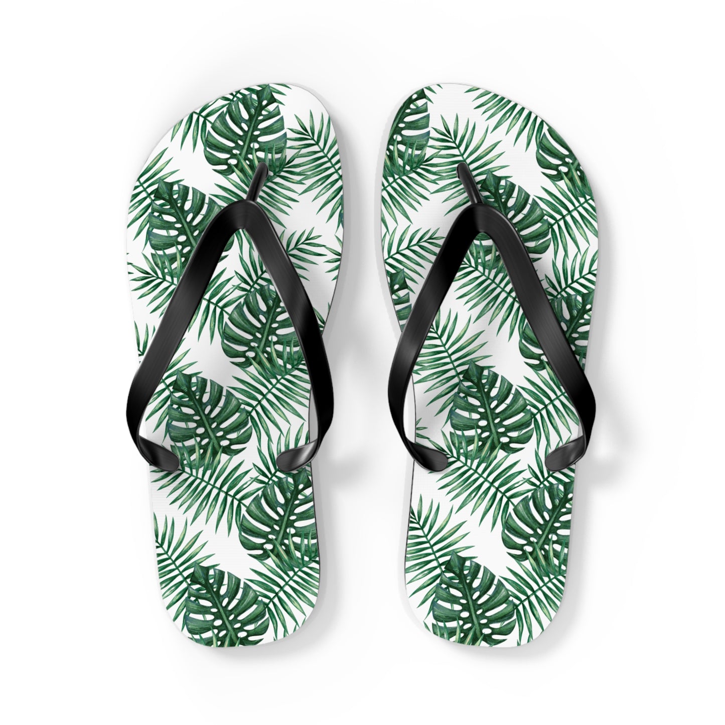 White Tropical Bliss Flip Flops