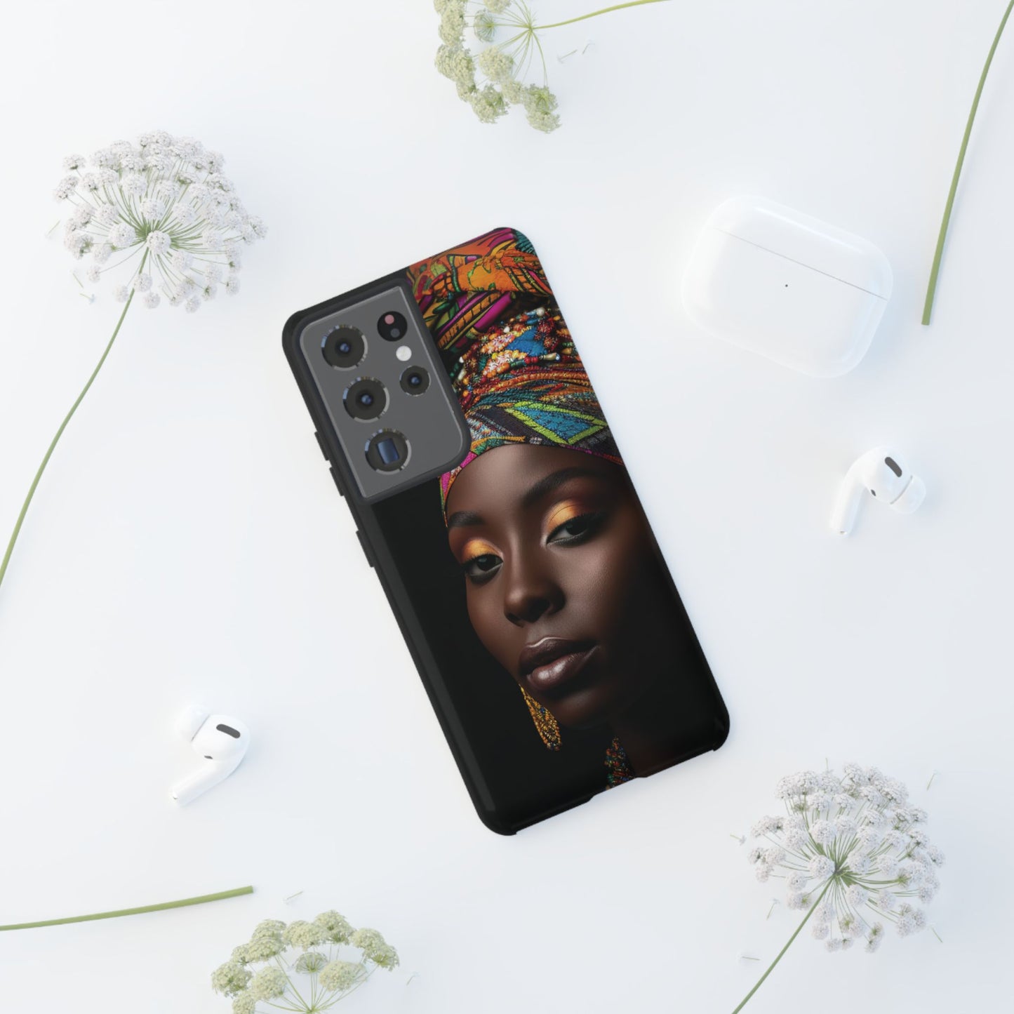 Regal Reflections: African Majesty Tough Google Pixel, iPhone and Samsung Cases.