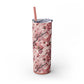 Cherry Blossom Skinny Tumbler with Straw - 20oz Floral Drinkware