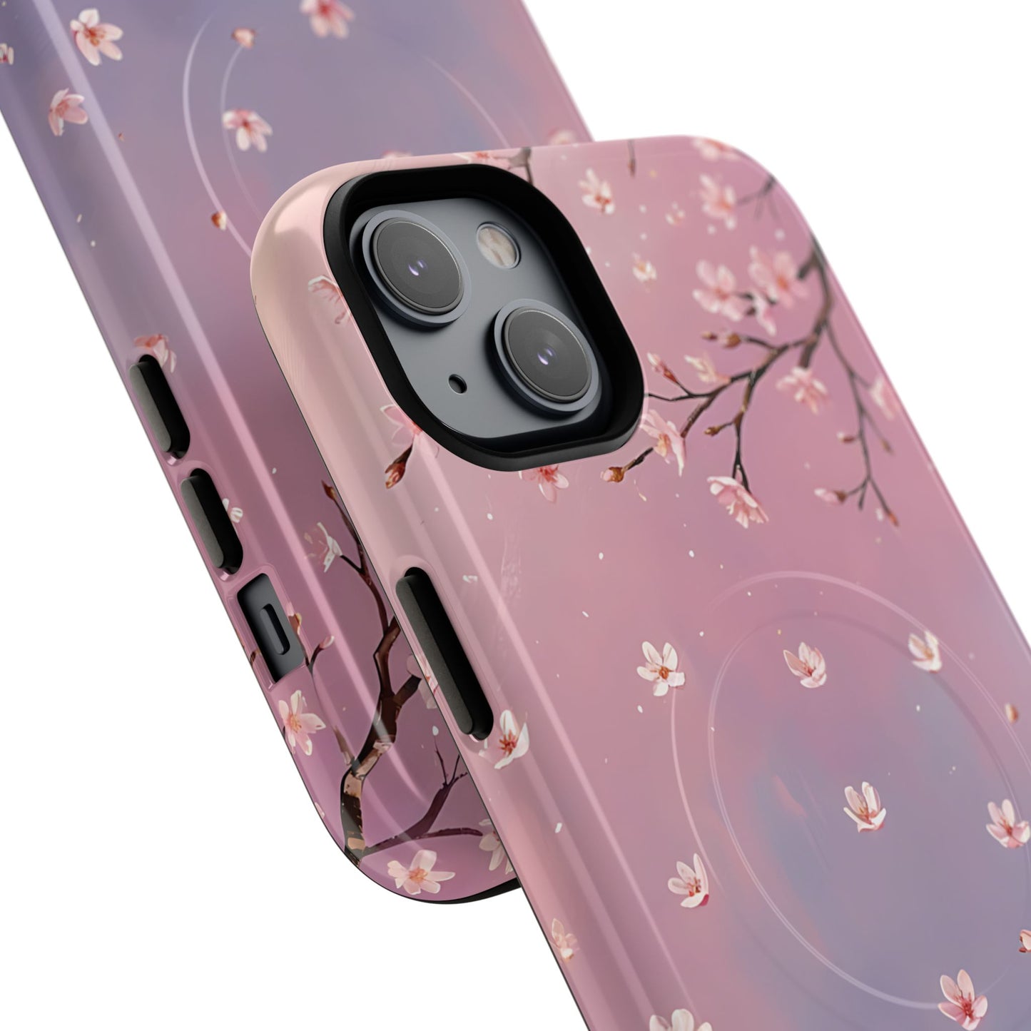 Tiny Cherry Blossom Floral Tough Magnetic Phone Cases, Durable Phone Cover, Floral Design Case, iPhone Protector, Cute Gift for Her