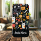Personalized Whimsical Feline Garden Tough Phone Case — Custom Name iPhone & Samsung
