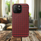 Tough Magnetic Phone Case - Red Plaid, Durable, Stylish Protection for iPhones, Gift for Outdoor Lovers, Unique Phone Cover