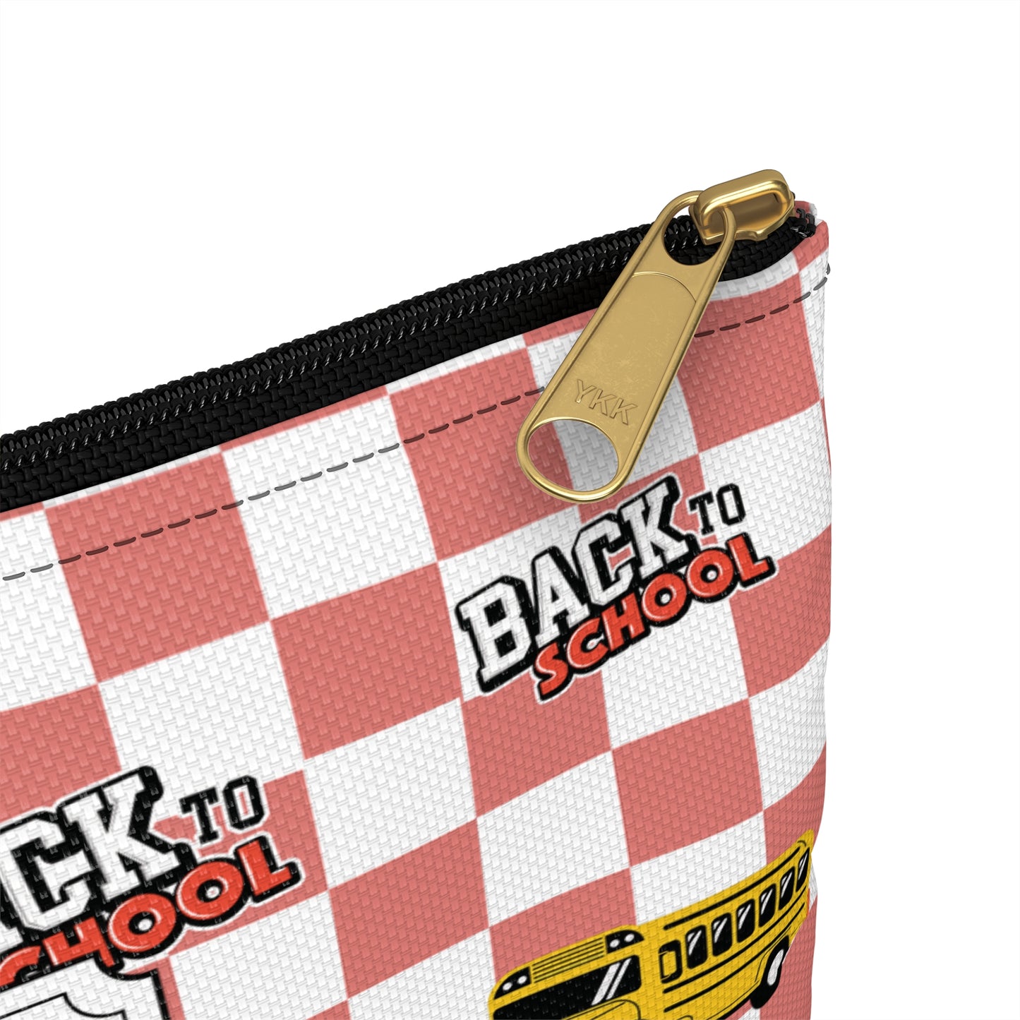 Personalized Red SchoolYard Chic Composition Book Inspired Accessory Pouch, Kids School Supplies, Classroom Organizer, Teacher Gift, Fun Stationery Case, Back to School