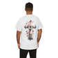 Faith and Floral Cross Unisex Heavy Cotton Tee